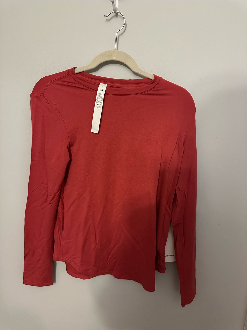 lululemon athletica Long Sleeve Crew Top in raspberry